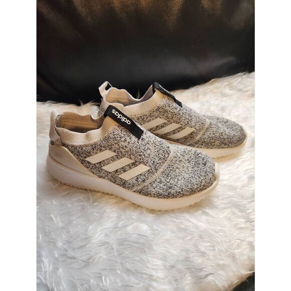 Adidas Womens Ultimafusion Cloudfoam Running Shoes Gray F34592 Marled Slip On 8M - Picture 1 of 9